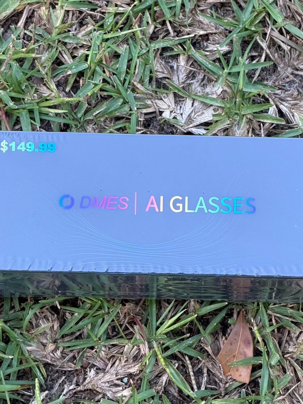 DMES AI Glasses - Holographic Logo on Navy Box